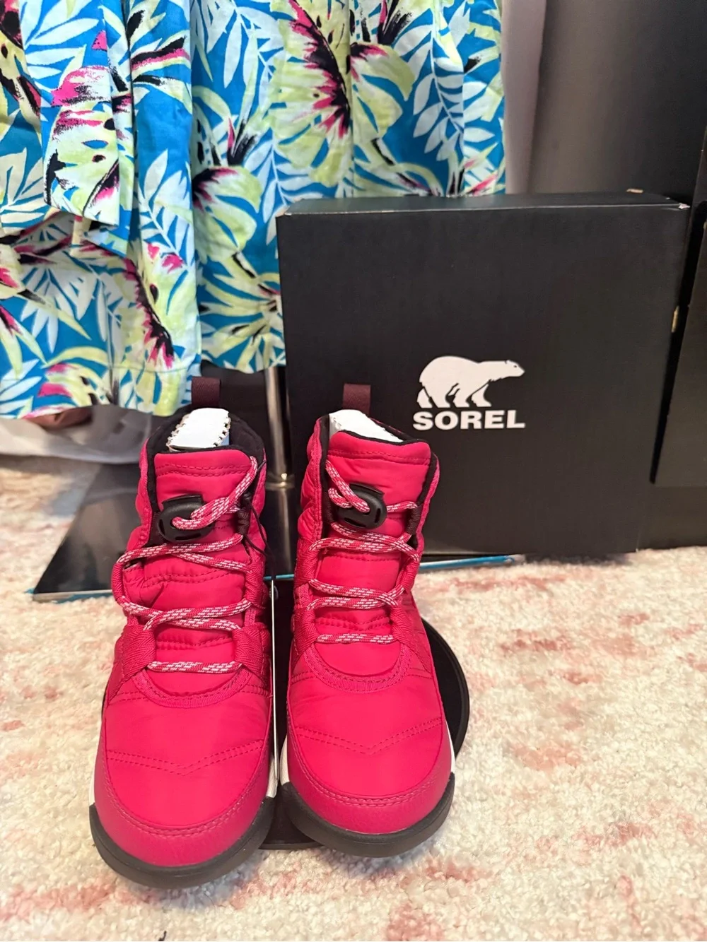 Sorel Girls' Bright Pink Insulated Winter Boots